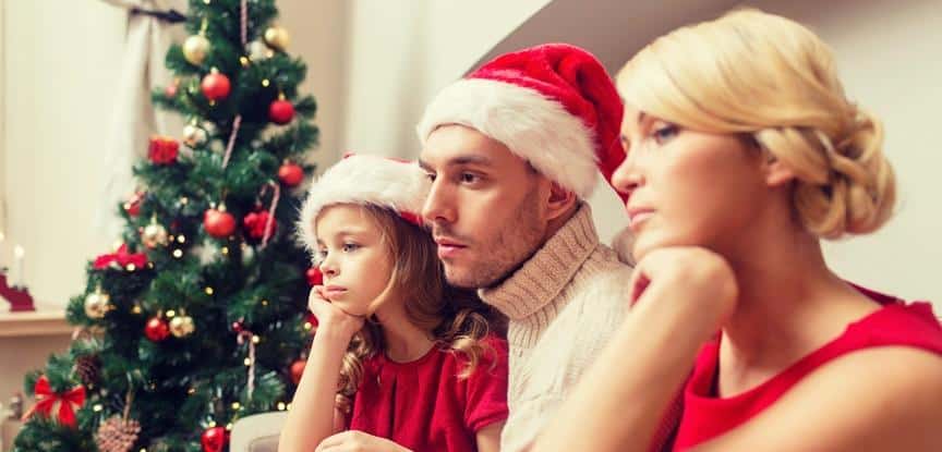 pessoas tristes no natal